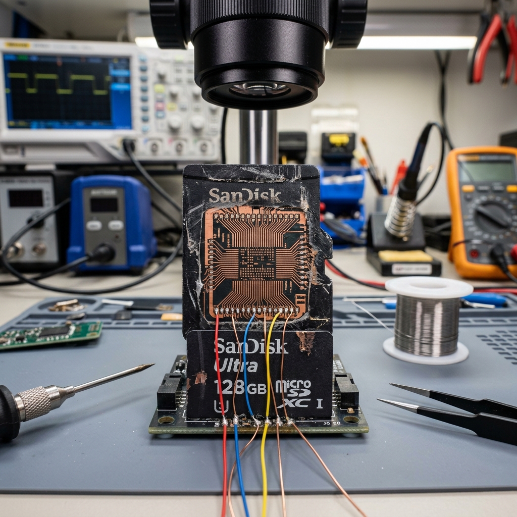 Monolithic MicroSD & Flash Chip-Off Pinout Extraction